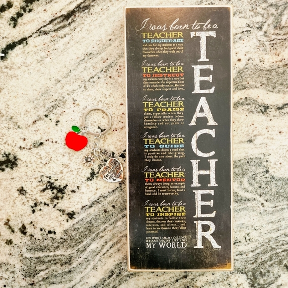 Teachers gift keychain & decor block - Picture 2 of 8